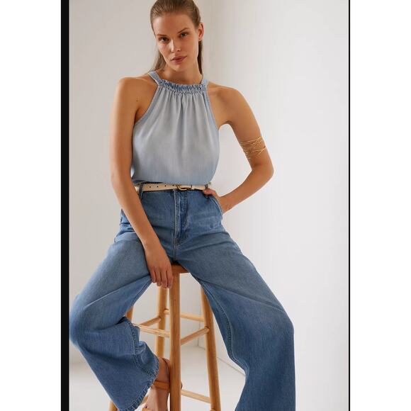 Cloth & Stone Ombre Halter Tie-Back Top - New Medium - Picture 1 of 5